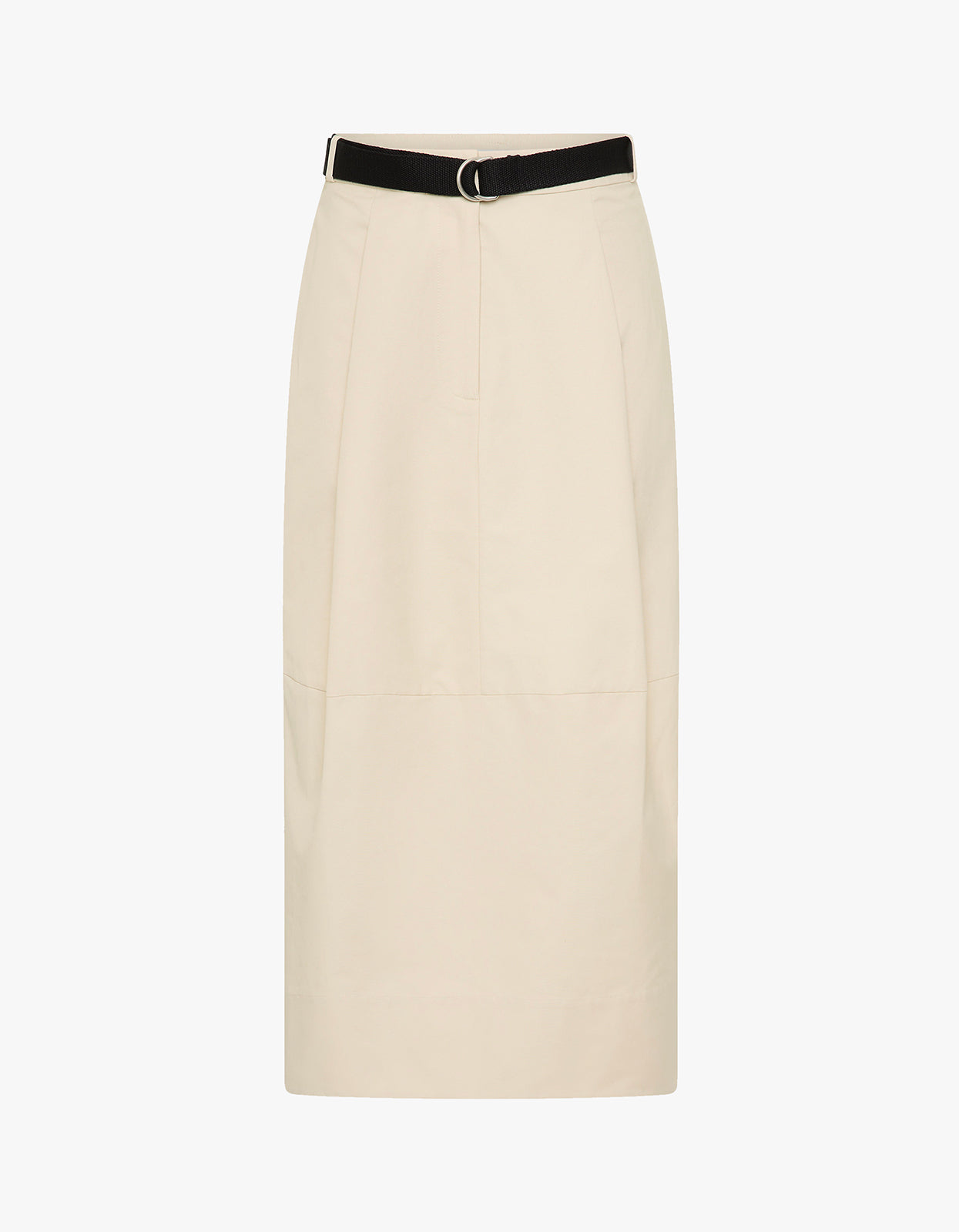 Canvas Pleat Cocoon Skirt - Shell