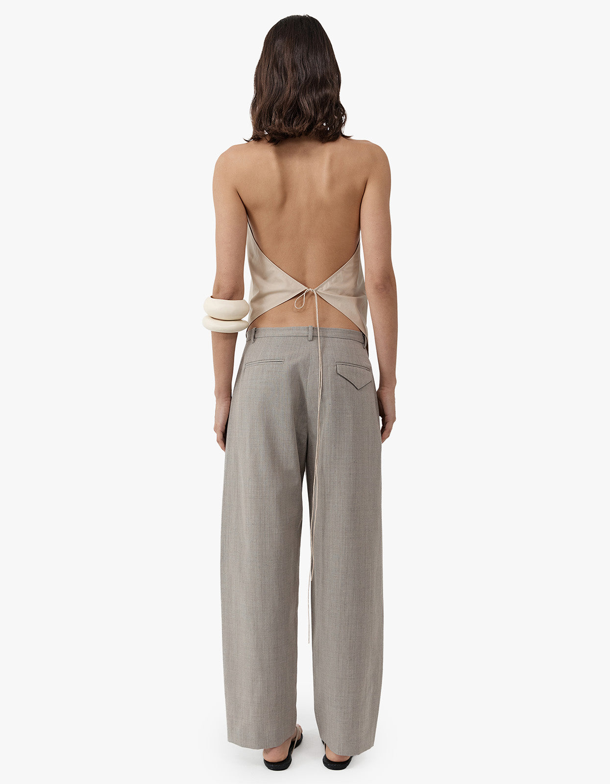 Cotton Halter Top - Champagne