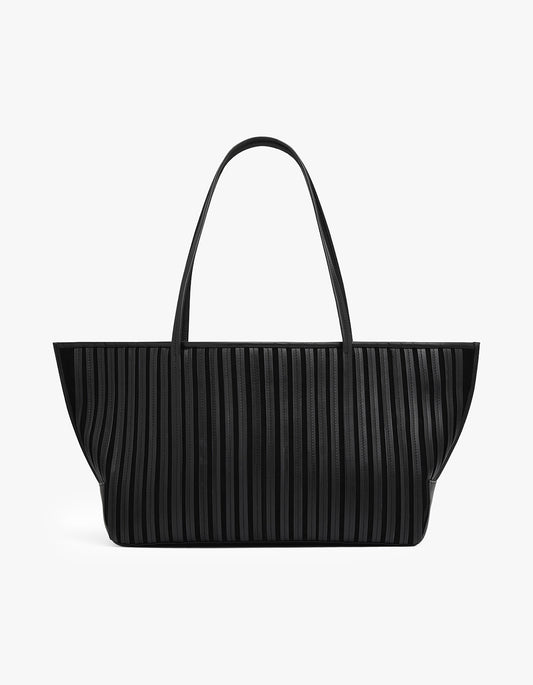Linea Stitch Bateau Tote - Black