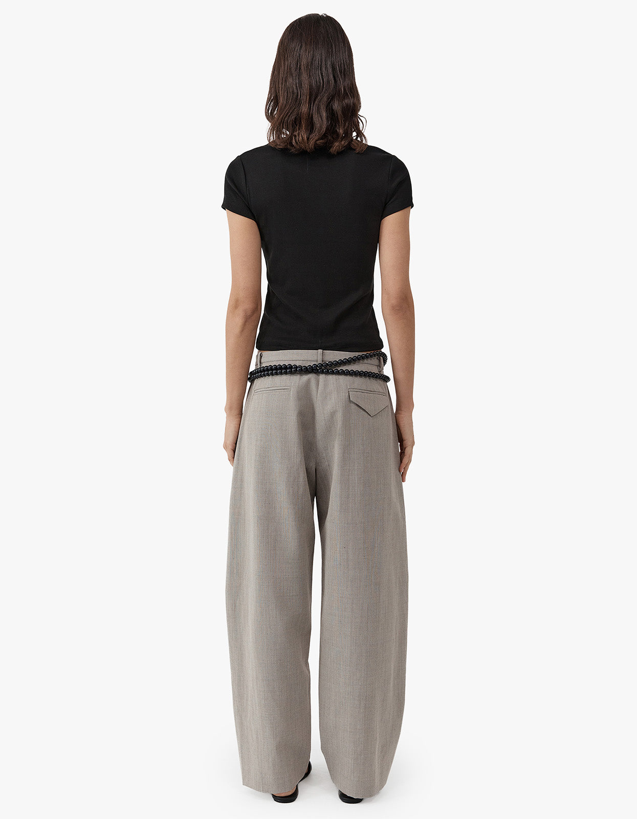 Organic Cotton V Neck Tee - Jet Black