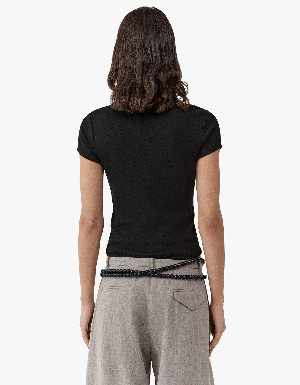 Organic Cotton V Neck Tee - Jet Black