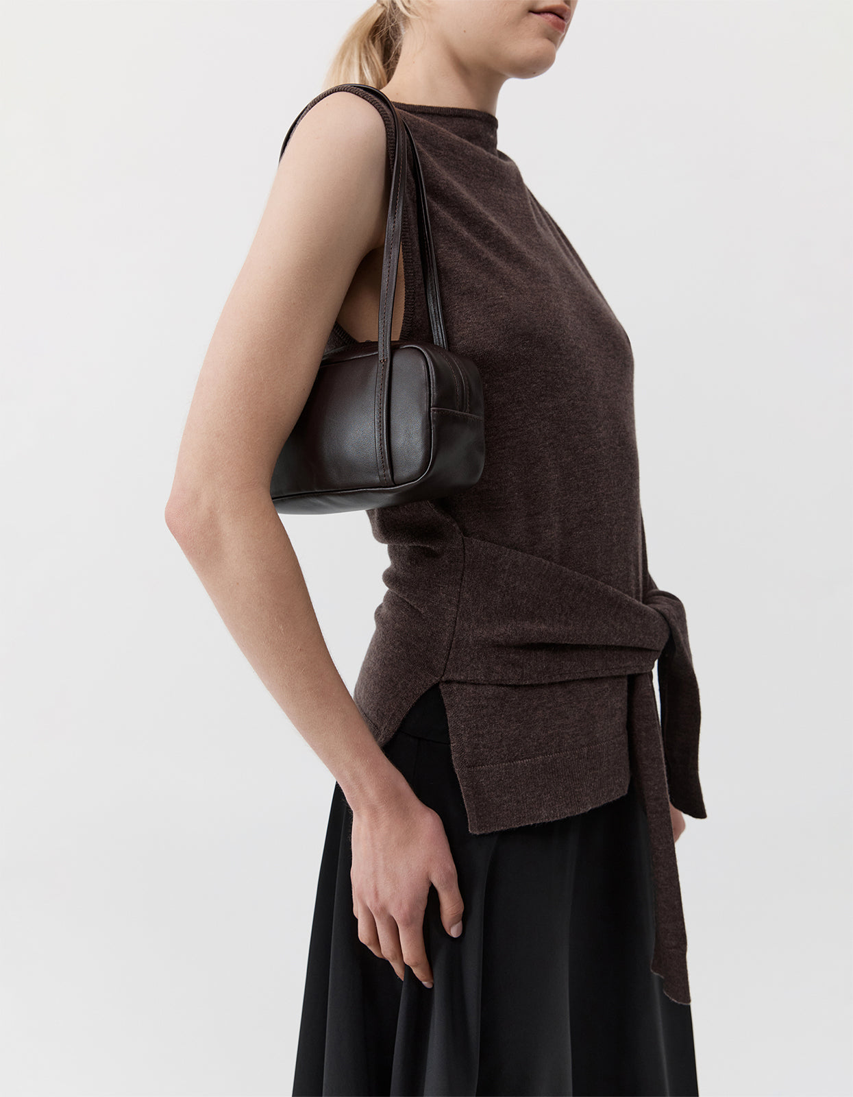 Petit Dual Zip Bag - Coffee