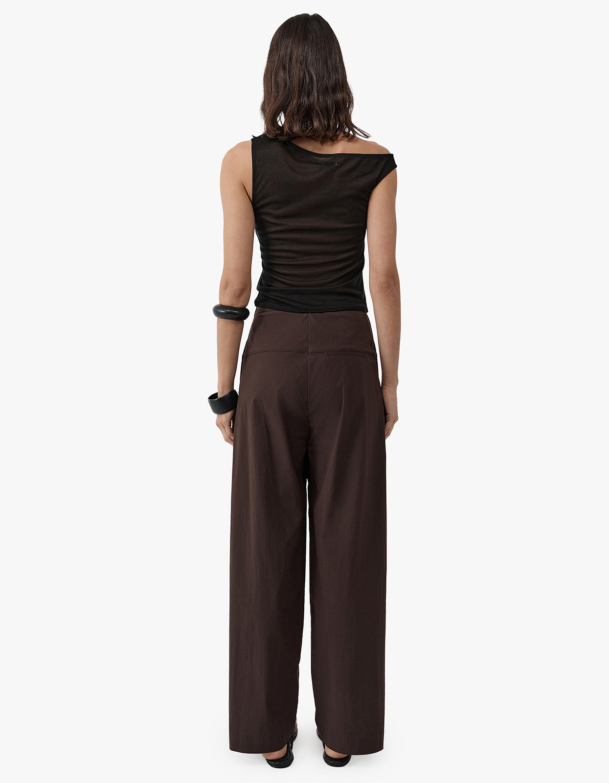 Relaxed Pleat Pants - Bark