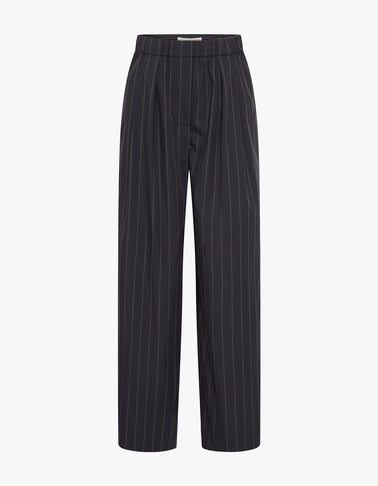 Stripe Relaxed Pleat Pants - Ink Stripe