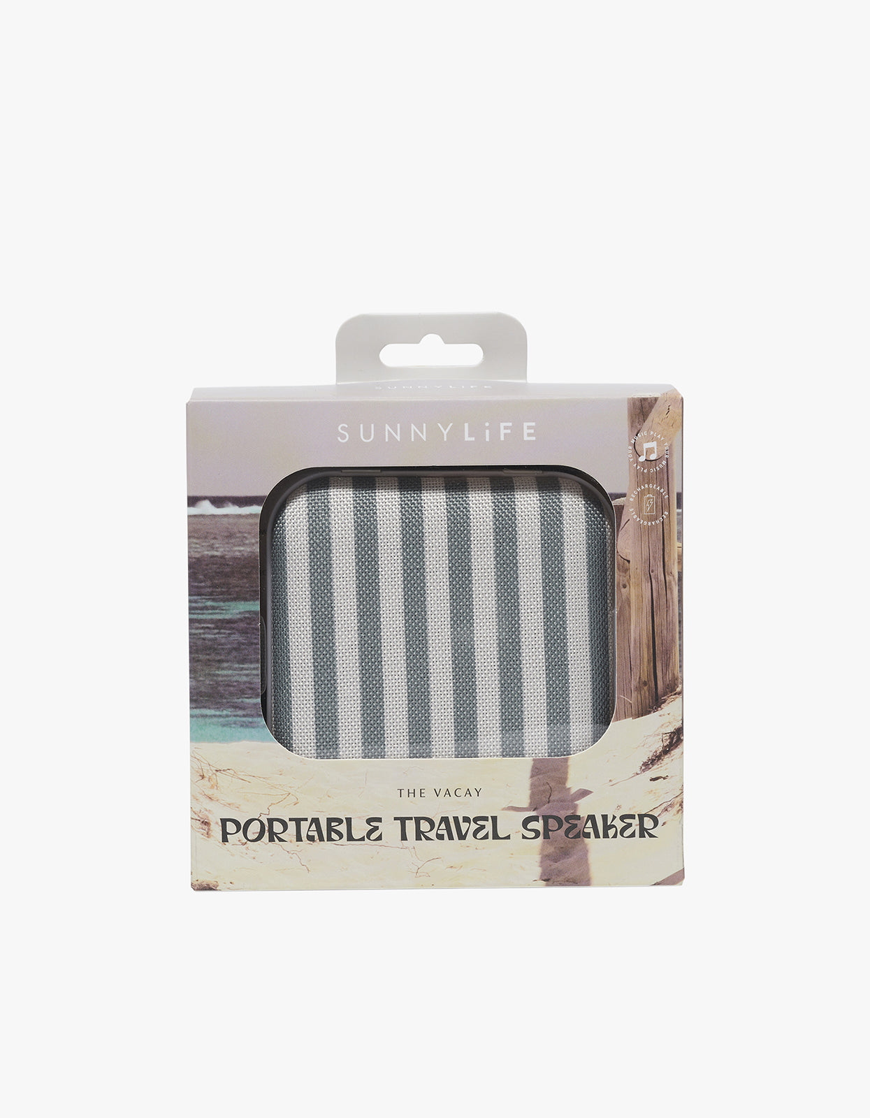 Portable Travel Speaker - Vacay Olive Stripe