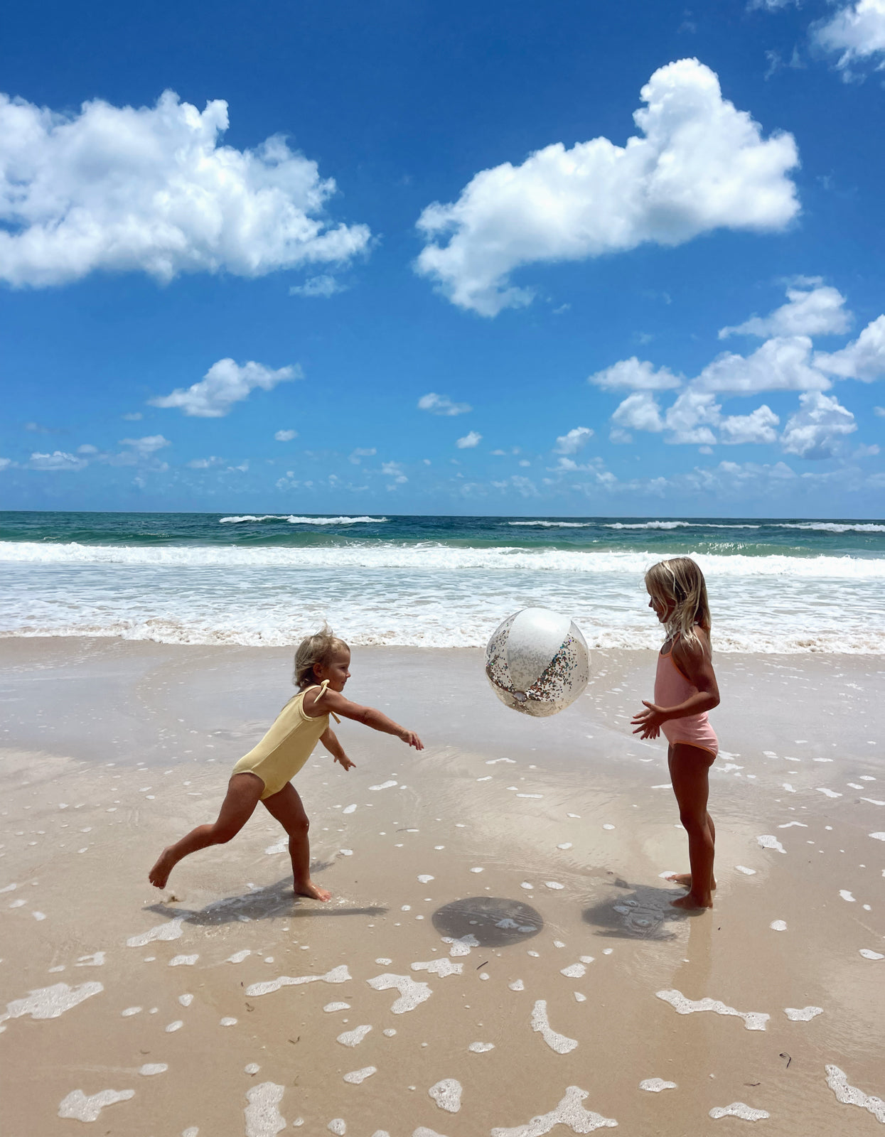 Inflatable Beach Ball - Cotton Candy Glitter