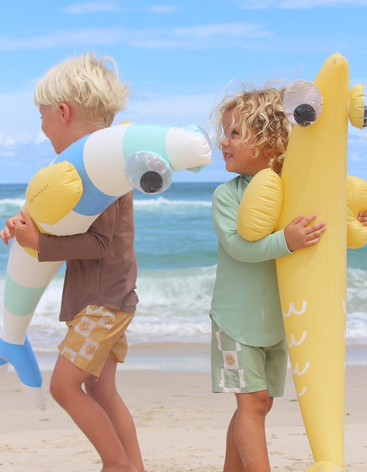 Kids Inflatable Noodle Finn The Fish Multi Set Of 2 - Finn The Fish