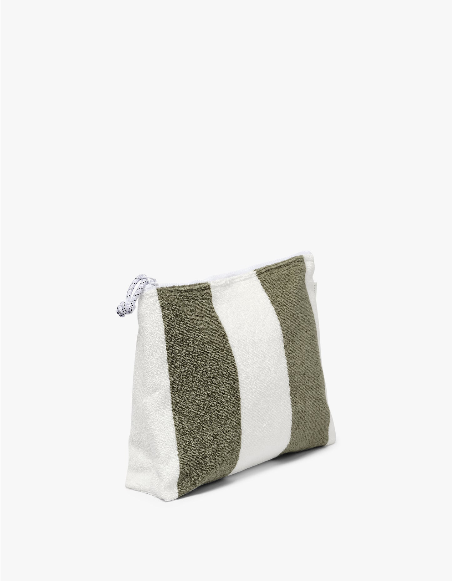 Terry Beach Pouch - The Vacay Olive Stripe