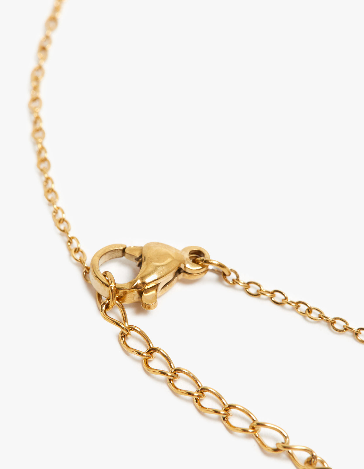 Superette Heart Letter Necklace Gold Plated