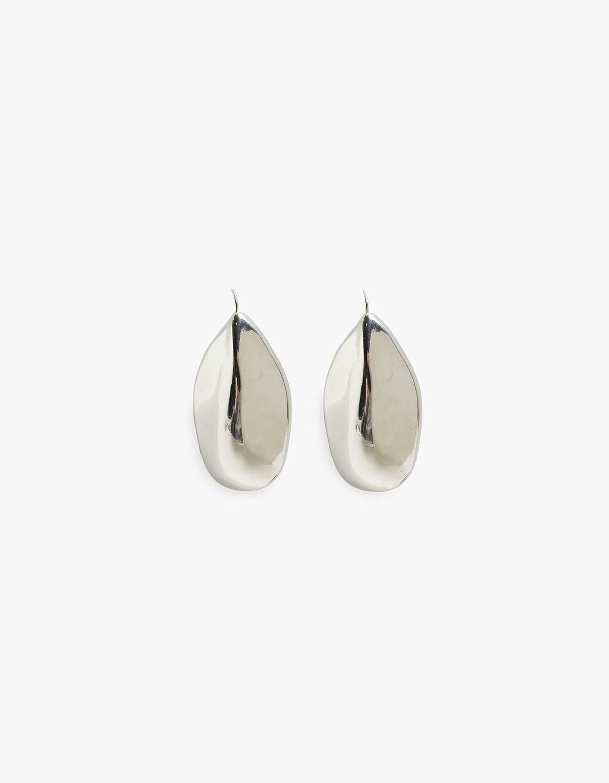 Leaf Drop Earrings - Silver Plated