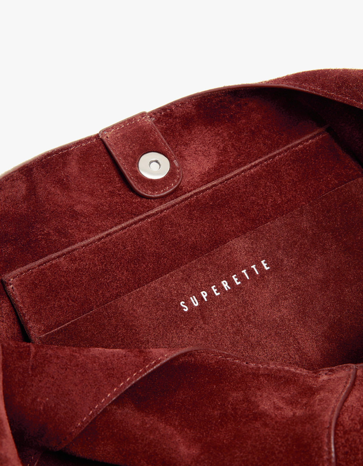 Indie Suede Leather Slouch Tote - Burgundy