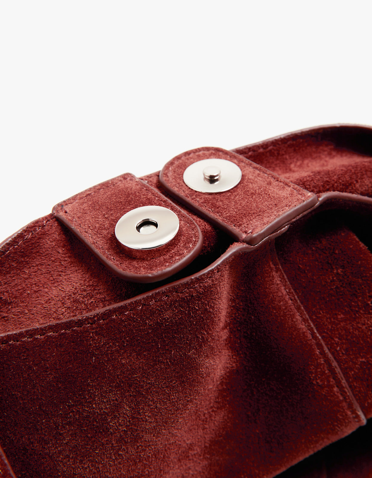 Indie Suede Leather Slouch Tote - Burgundy