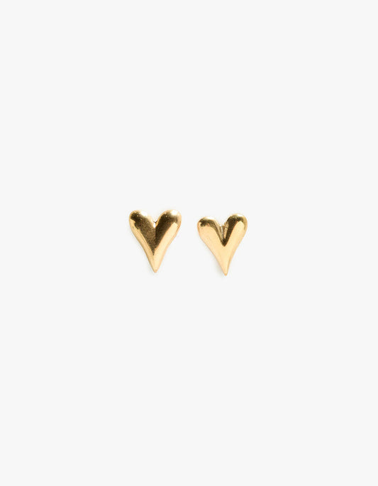 Clara Heart Earrings - Gold Plated