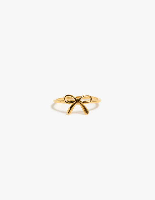 Kya Bow Ring - Gold Plated