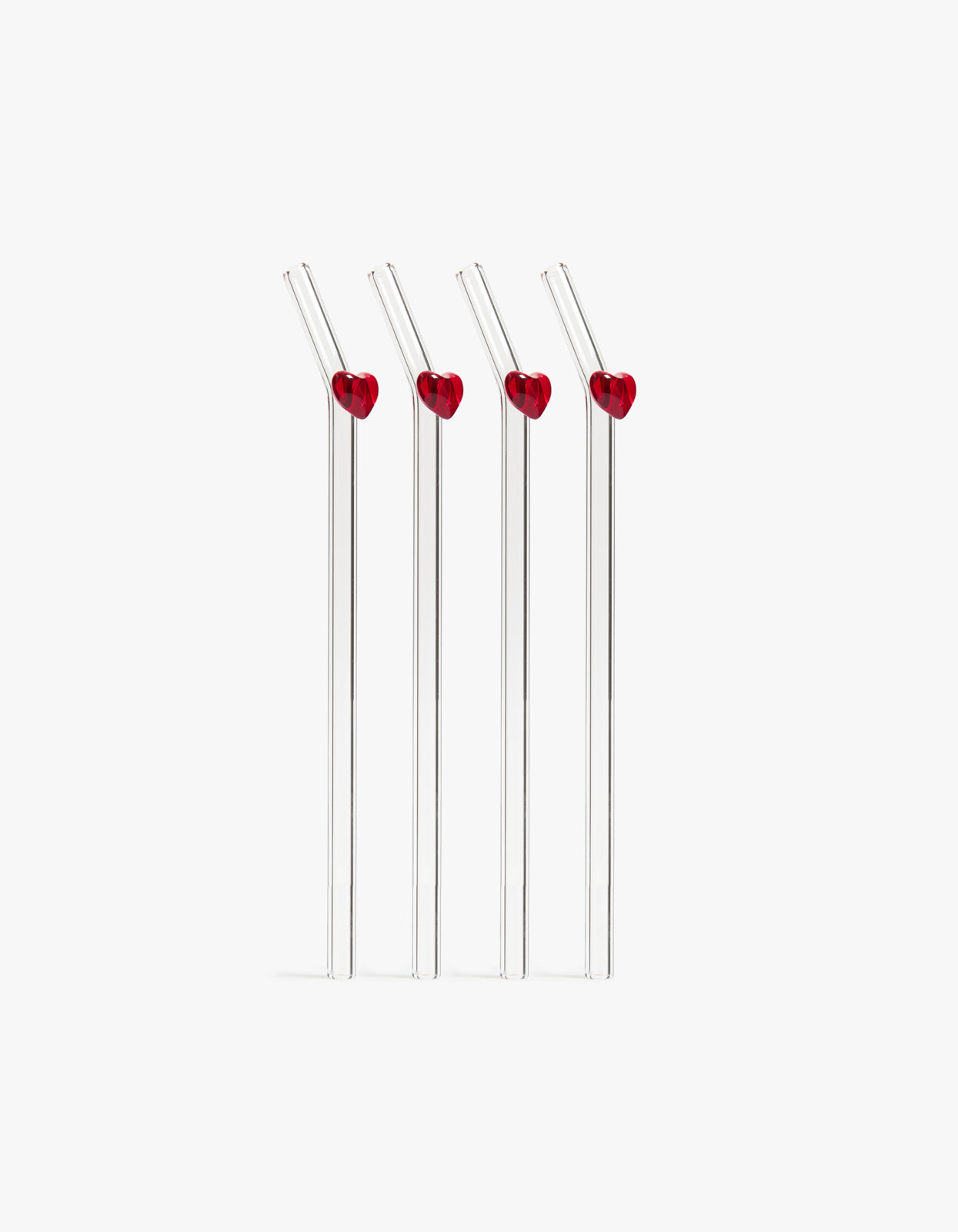 Everyday Glass Straws - Red Heart