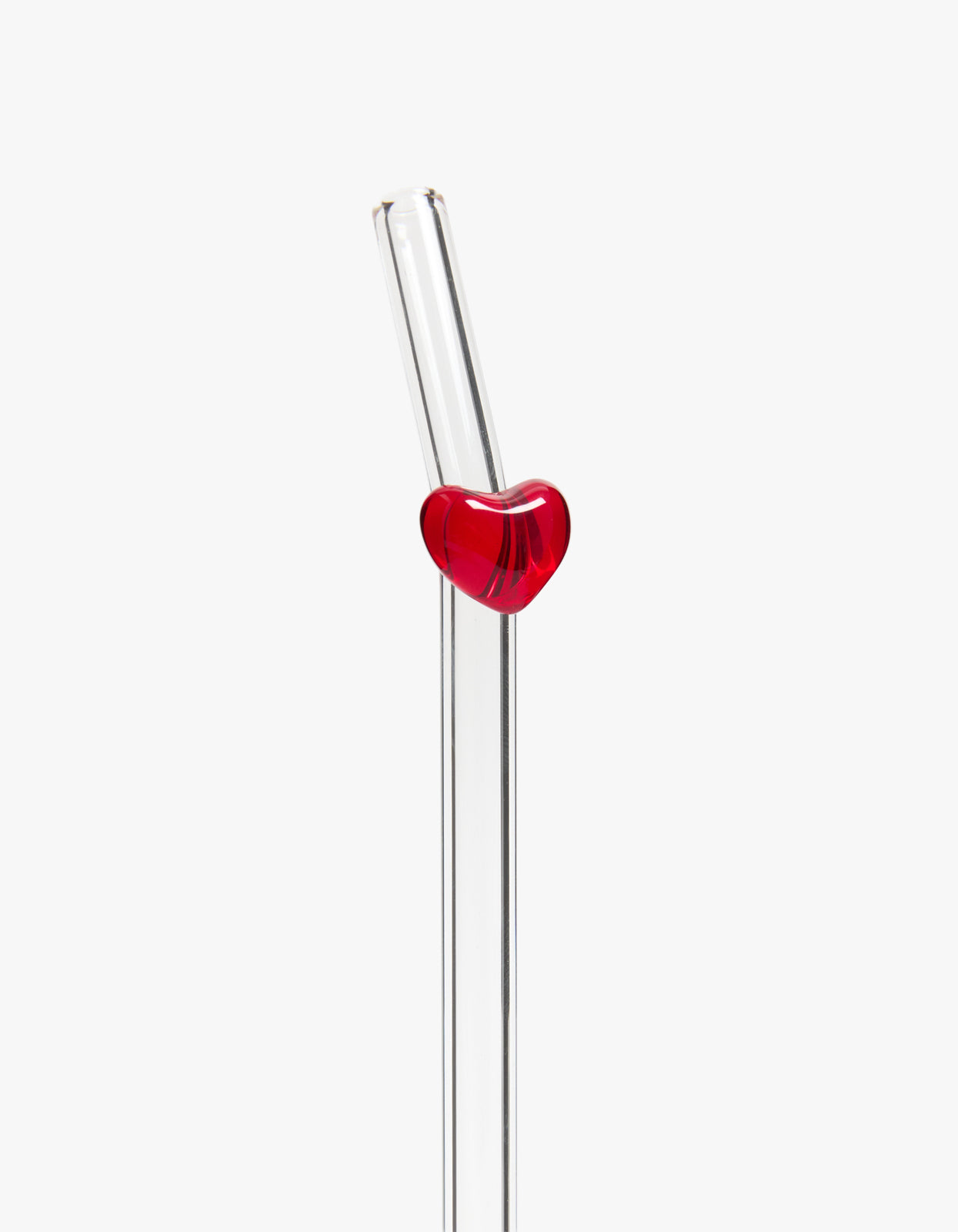 Everyday Glass Straws - Red Heart