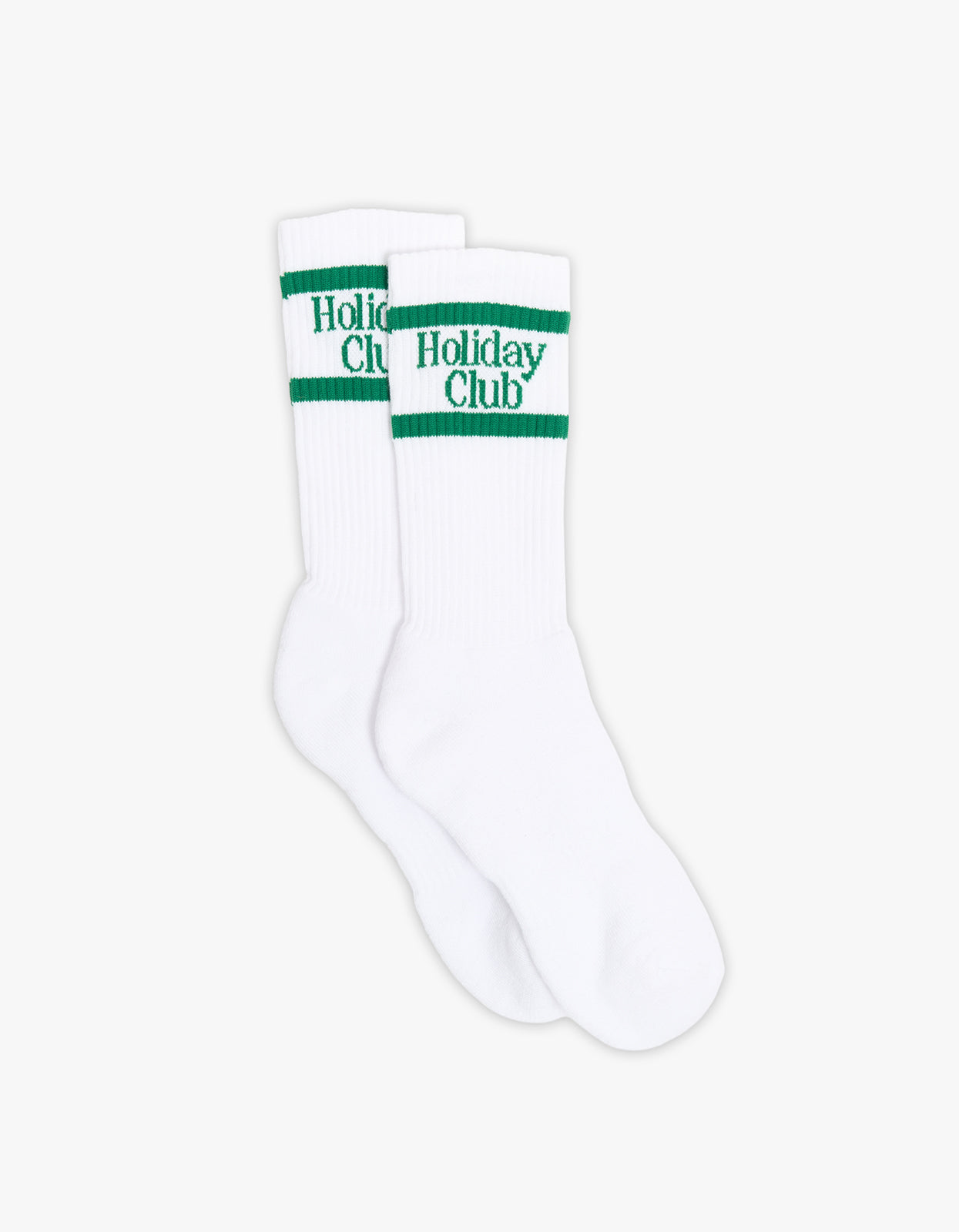 Holiday Club Sock - White/Green
