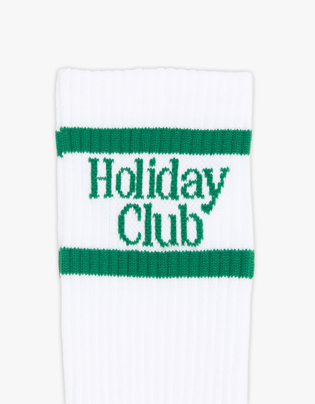 Holiday Club Sock - White/Green