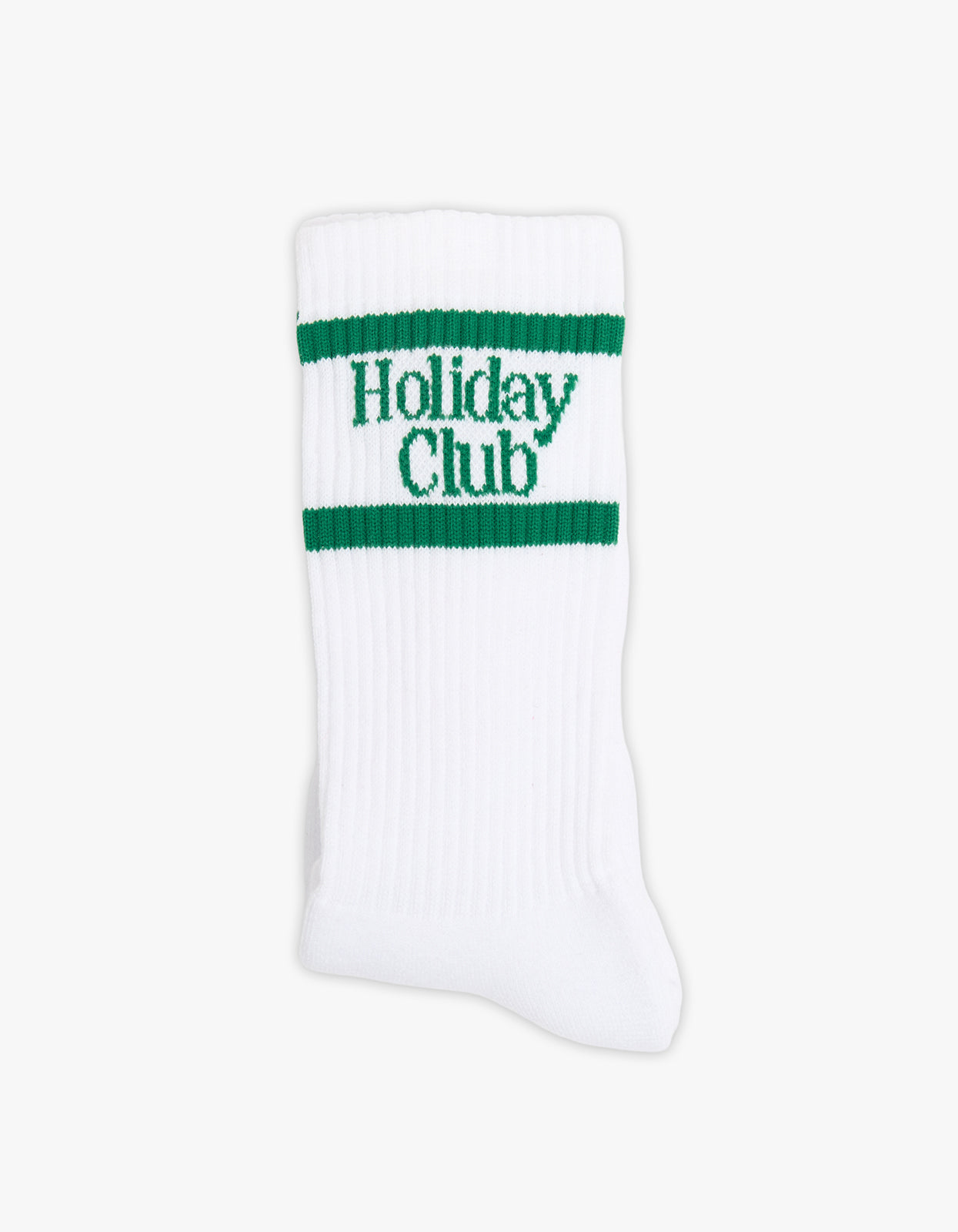 Holiday Club Sock - White/Green
