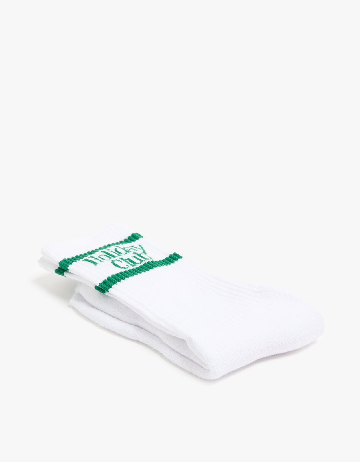 Holiday Club Sock - White/Green