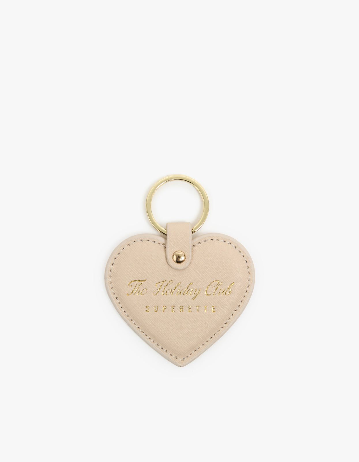 Holiday Club Heart Key Ring - Cream