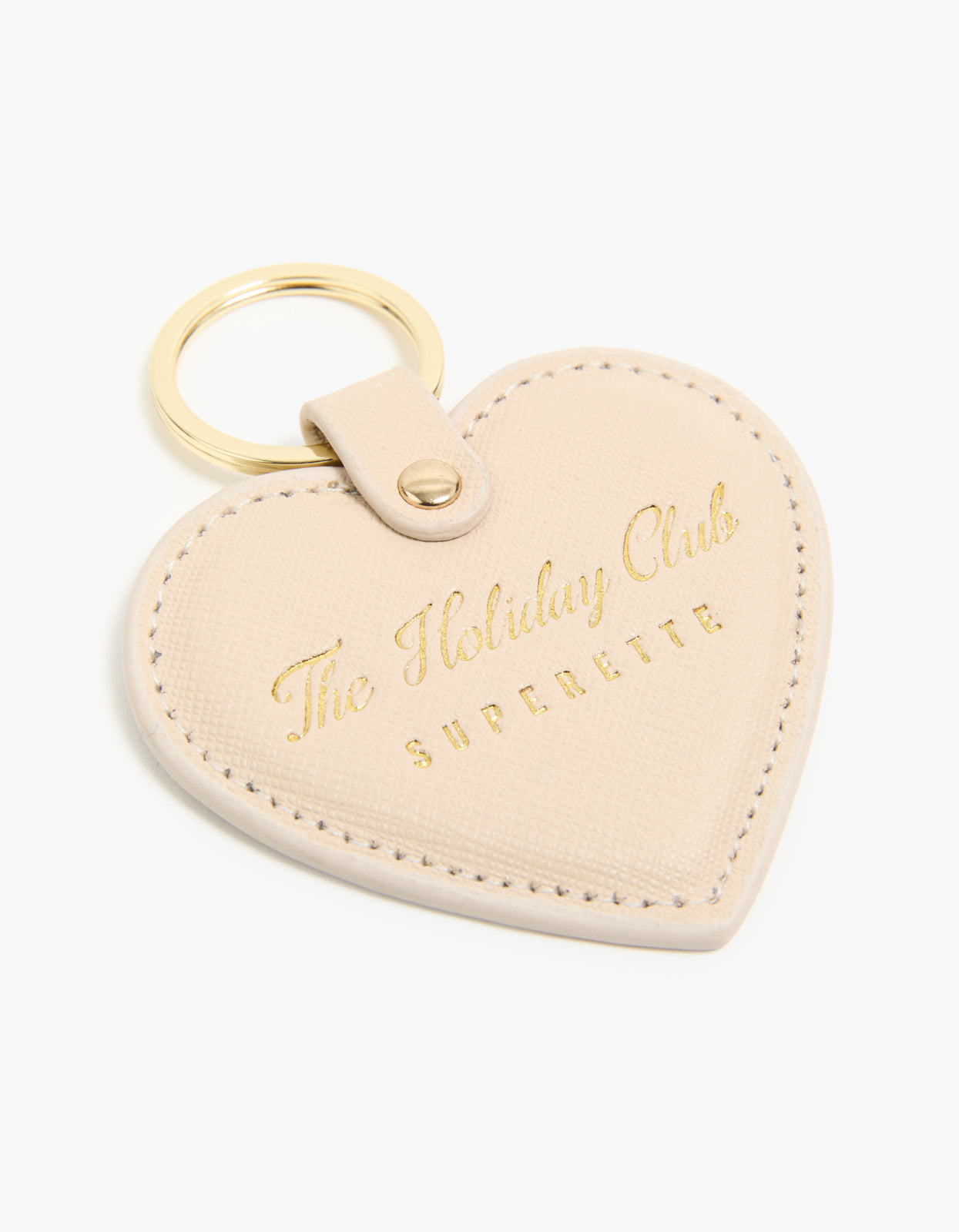 Holiday Club Heart Key Ring - Cream