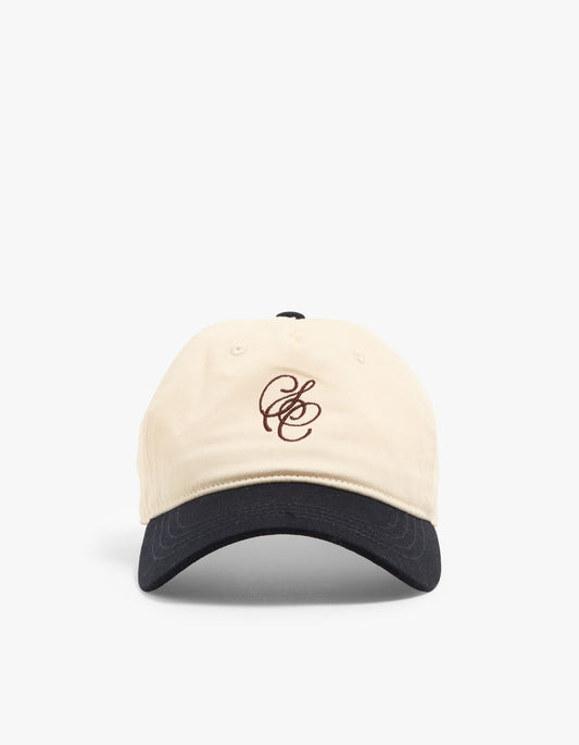 Super Club Monogram Cap - Ivory/Navy