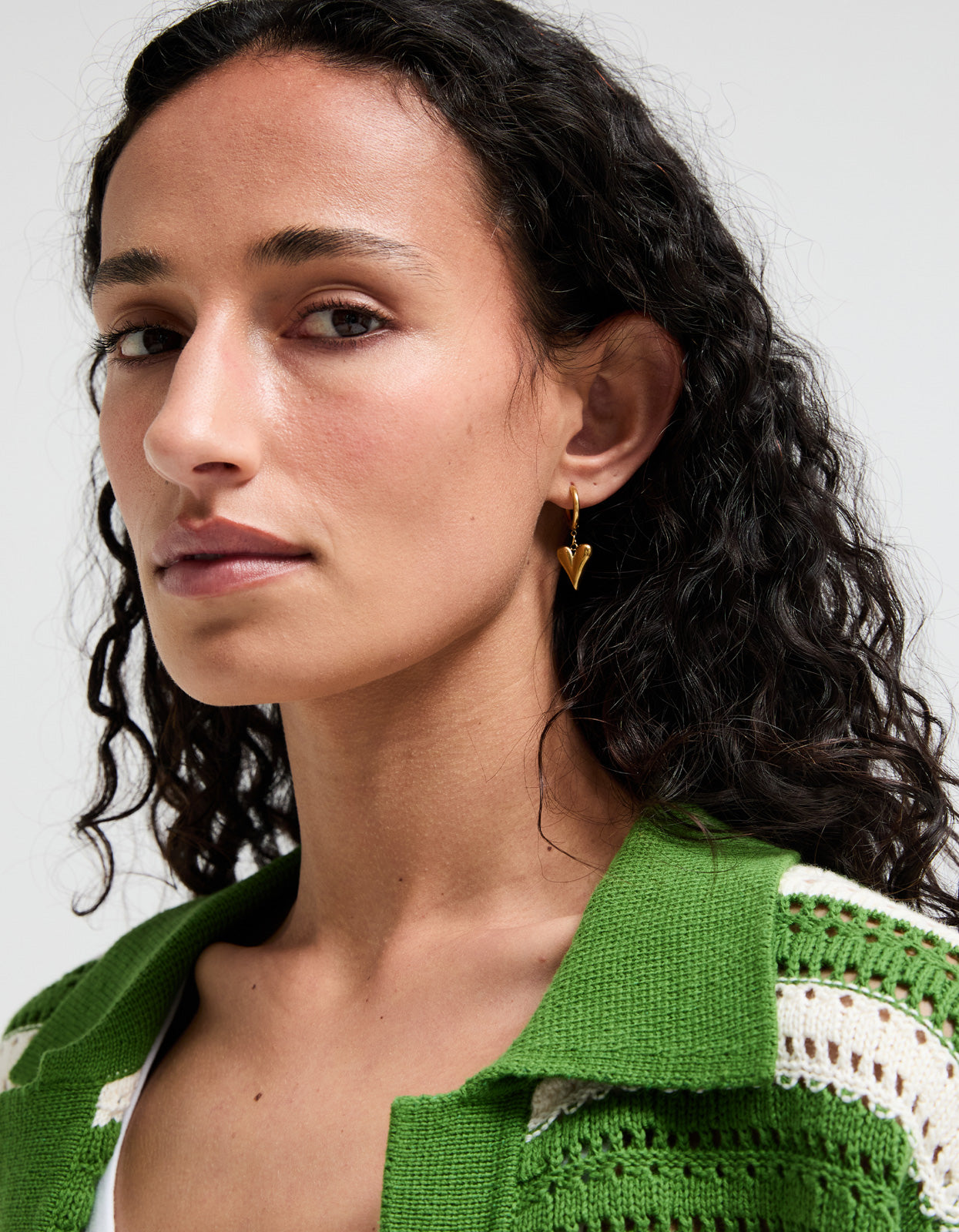 Cece Heart Hoops - Gold Plated