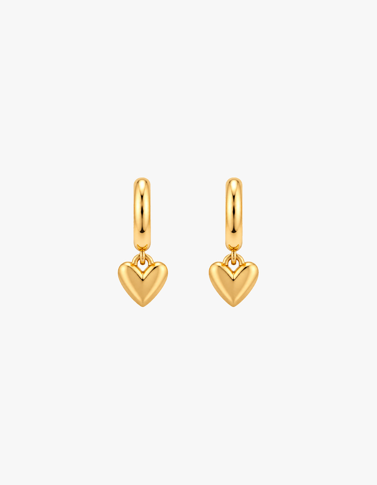 Elodie Heart Hoops - Gold Plated