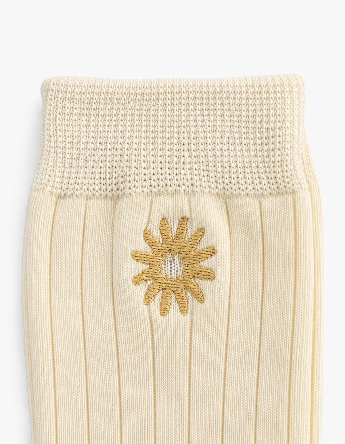 Embroidered Crew Sock - Sunshine