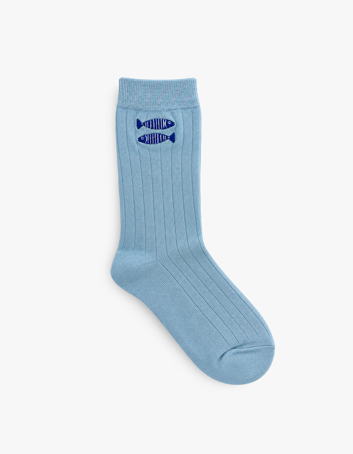 Embroidered Crew Sock - Sardines