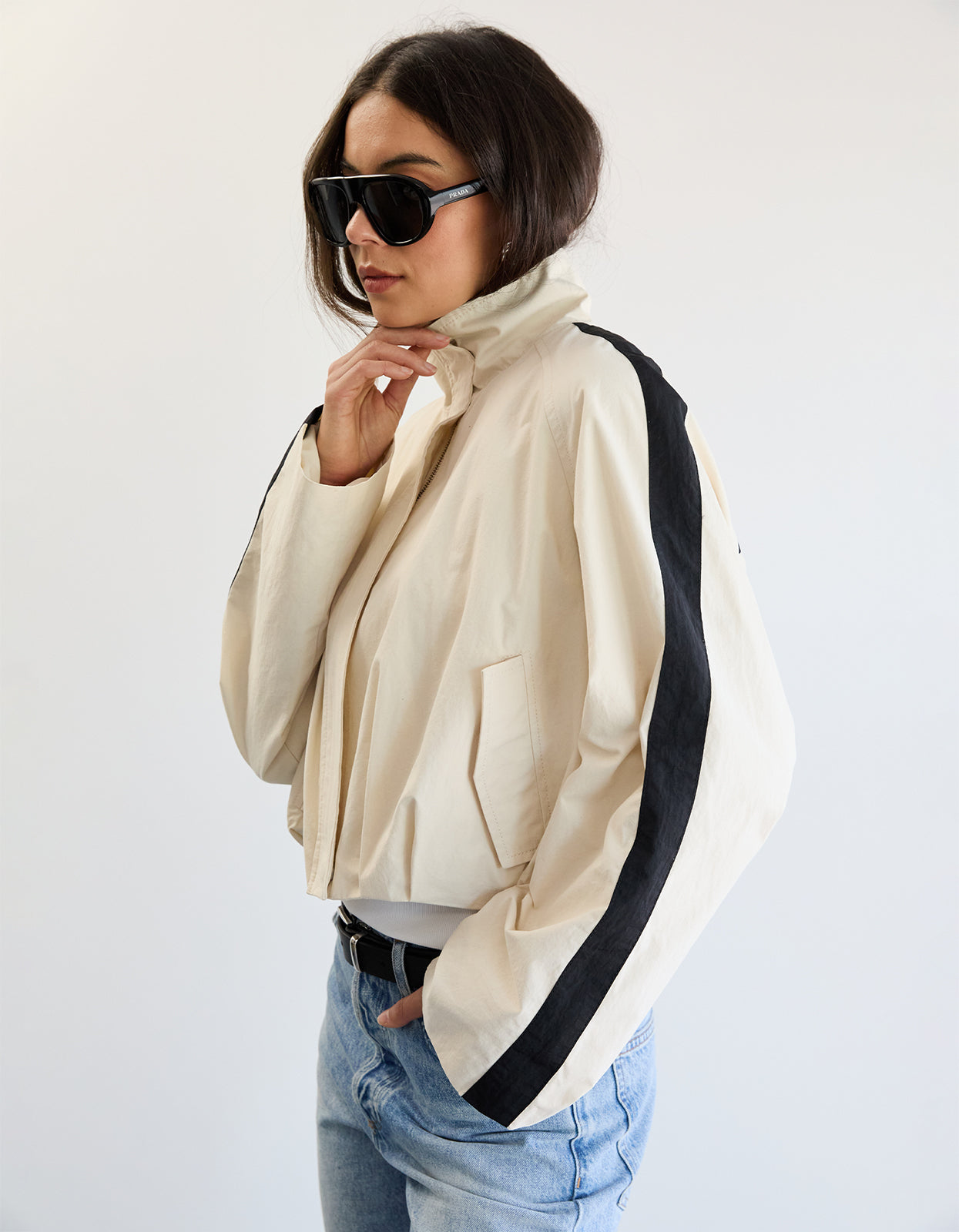 Coast Jacket - Ivory/Black