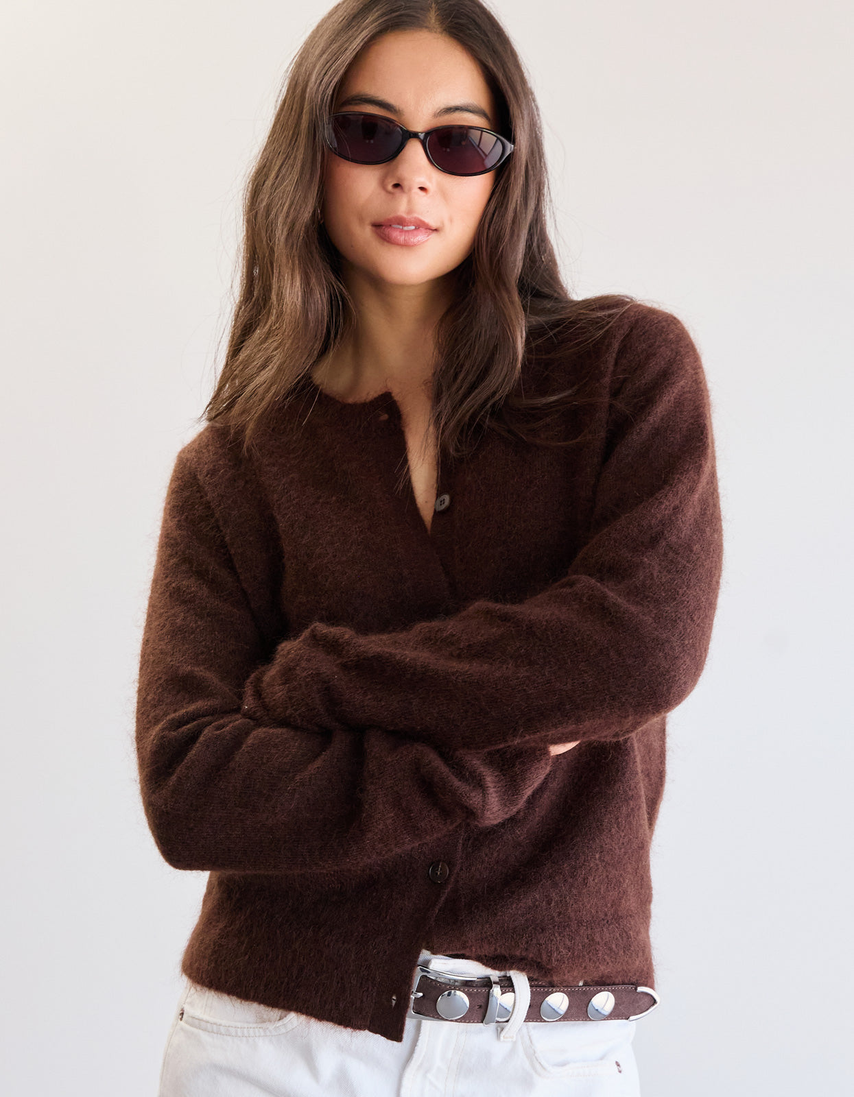 Deacon Knit Cardi - Chocolate