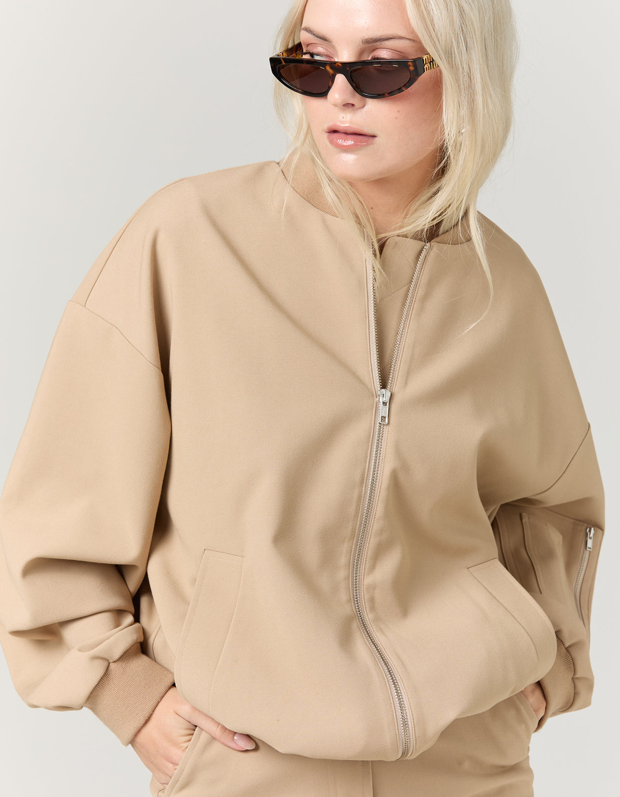 Sidney Bomber Jacket - Stone