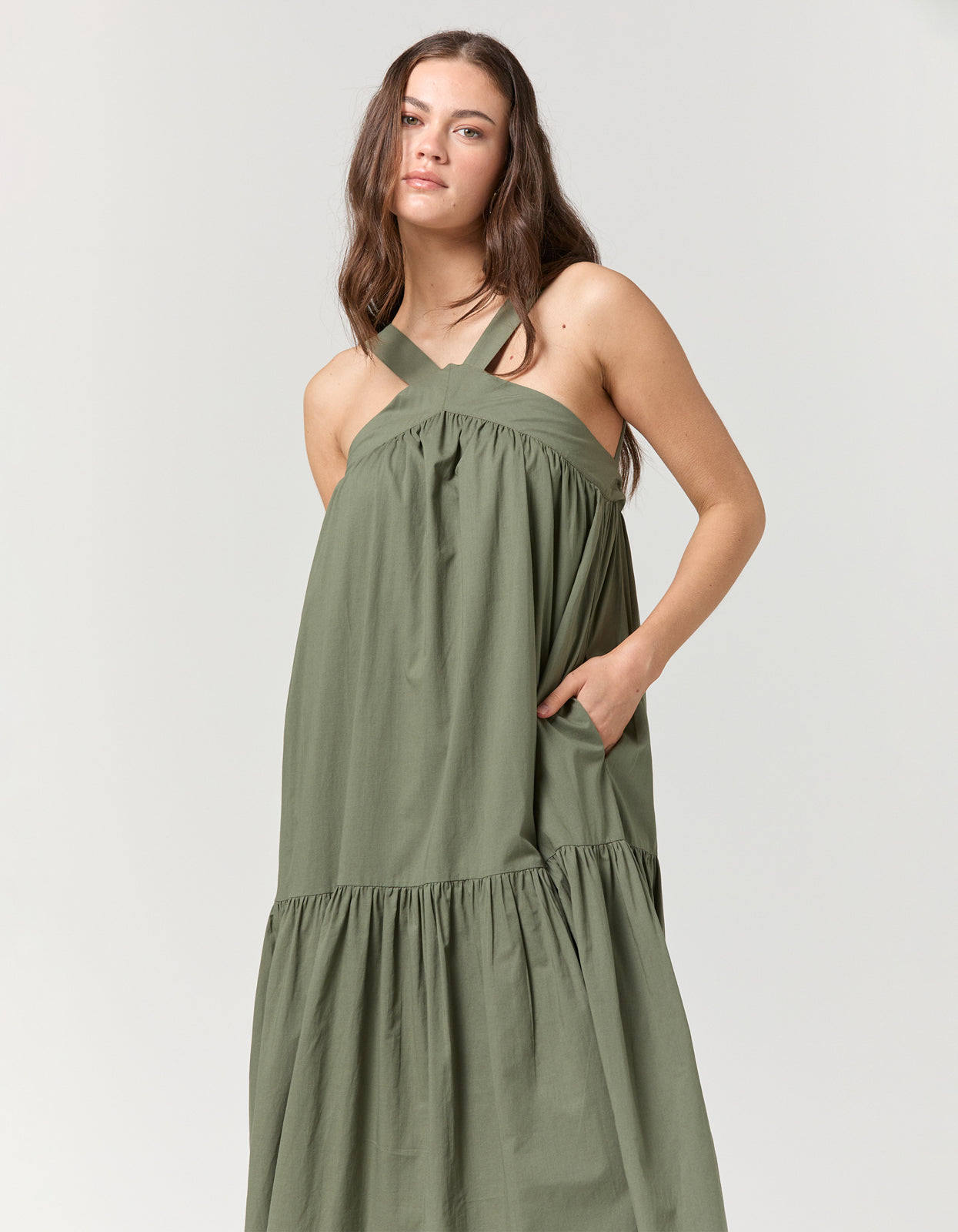 Hannah Dress - Khaki