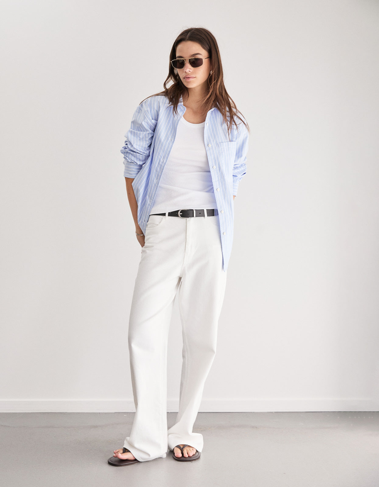 Jane Shirt - Oxford Blue Stripe