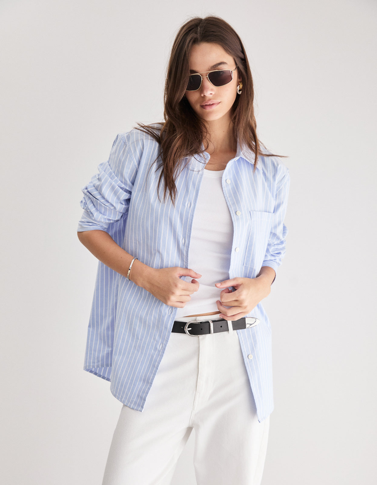 Jane Shirt - Oxford Blue Stripe