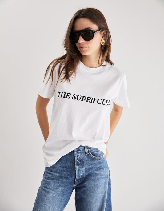 Super Club Tee - White/Black