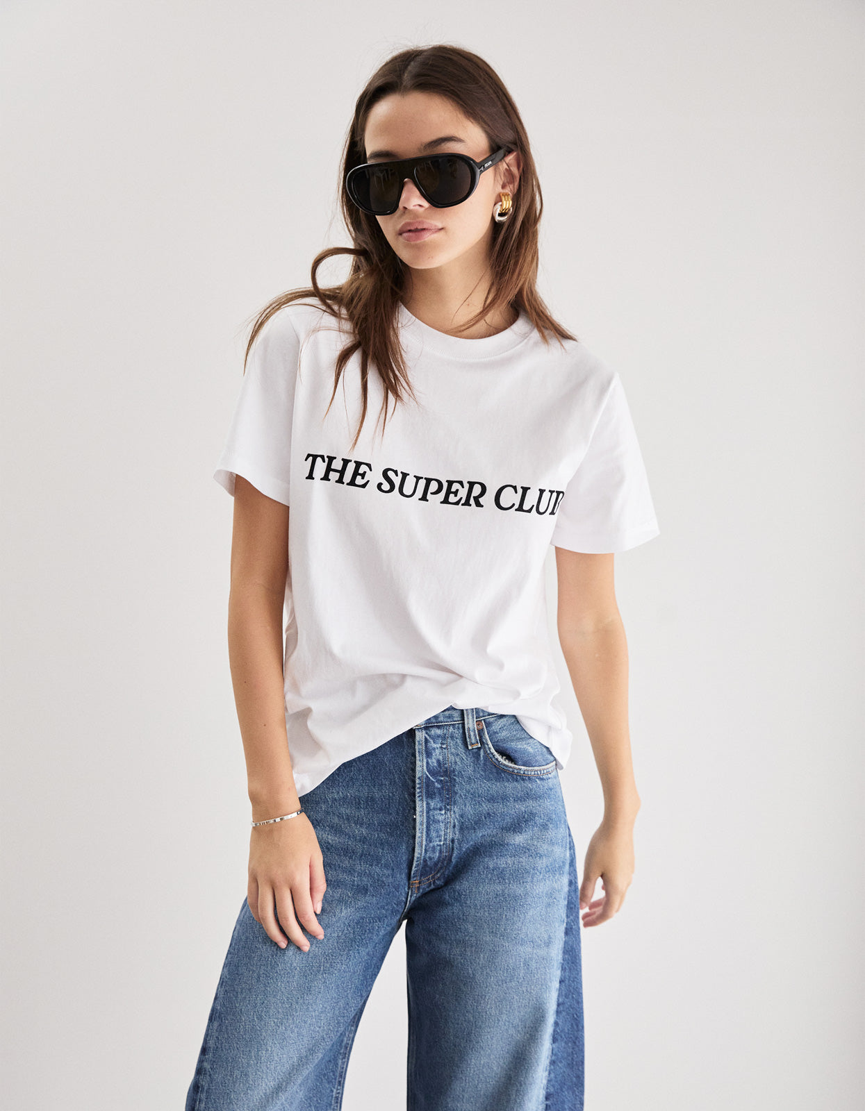 Super Club Tee - White/Black