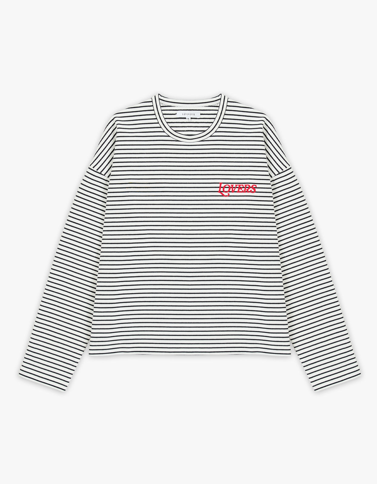 The Sky Stripe Long Sleeve Tee - Black/White