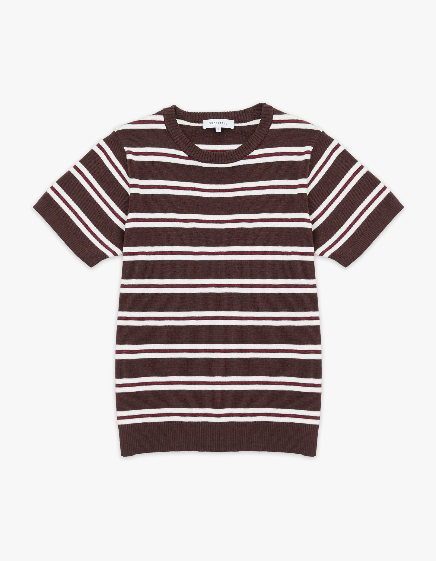 Lola Knit Tee - Espresso Stripe