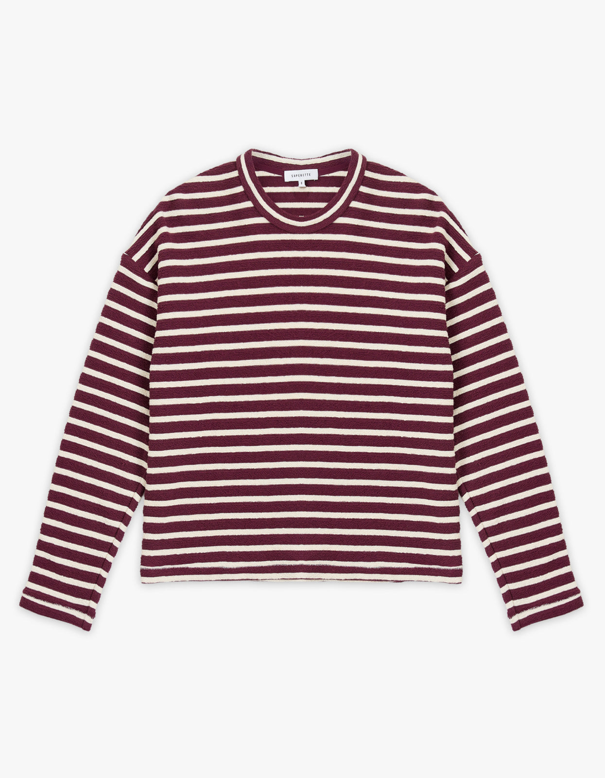 Bryant Top - Burgundy/White