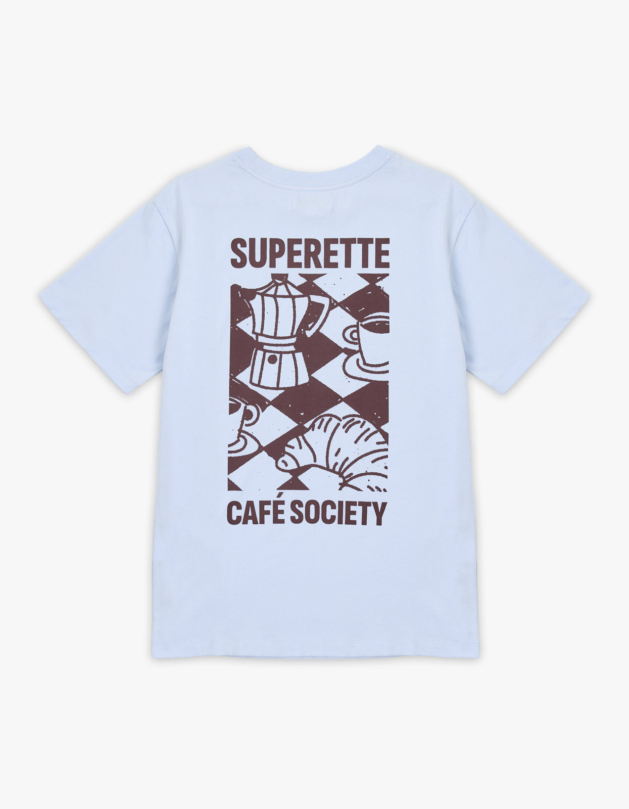 Cafe Society Tee - Pale Blue