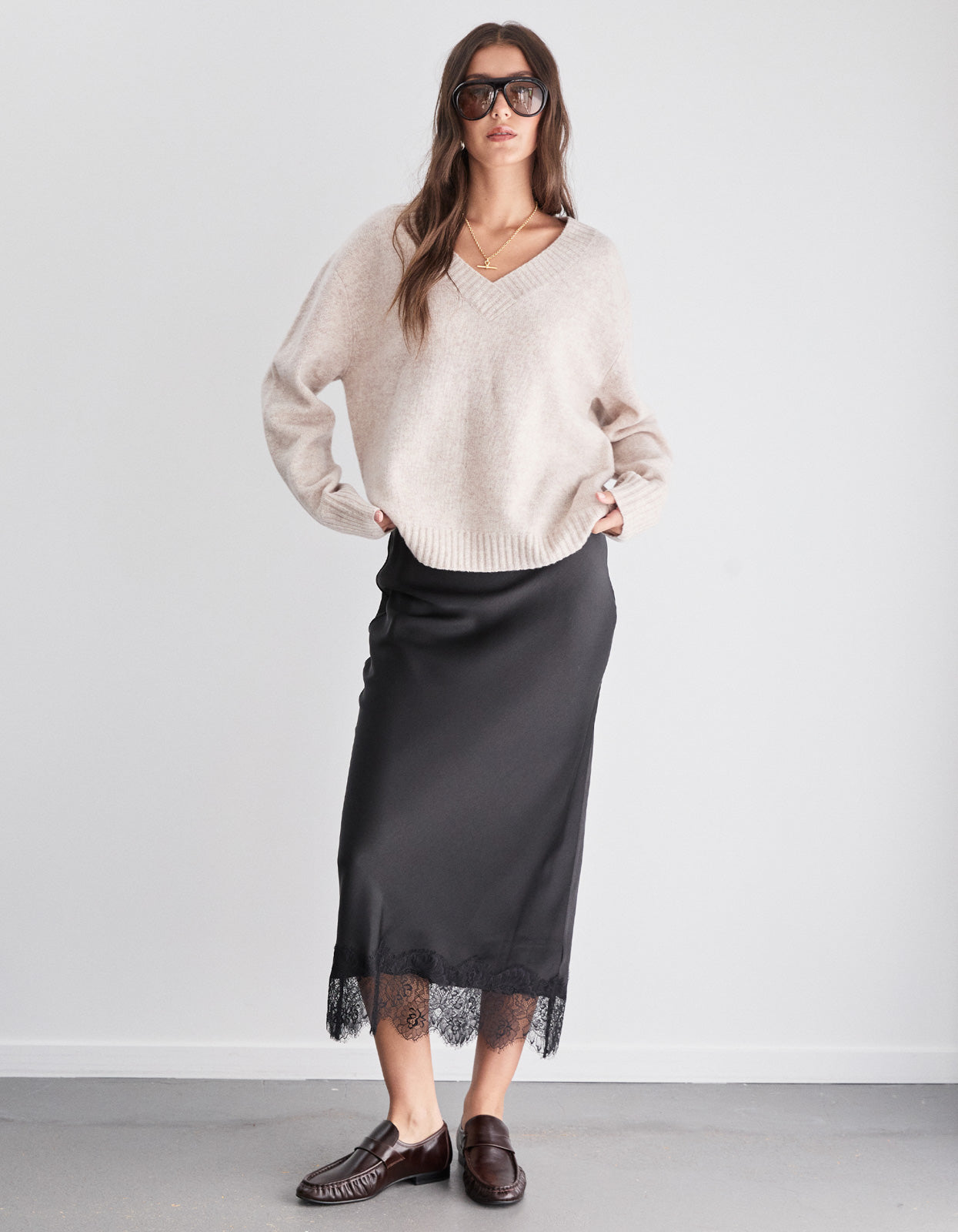 Eliza Knit Crew - Oat