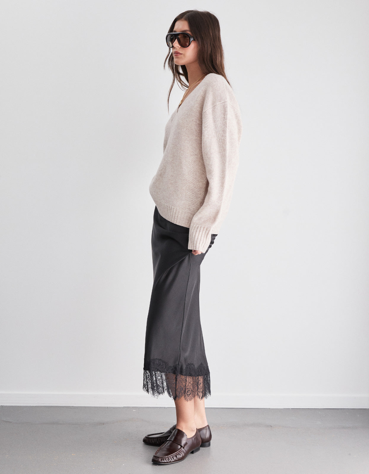 Eliza Knit Crew - Oat
