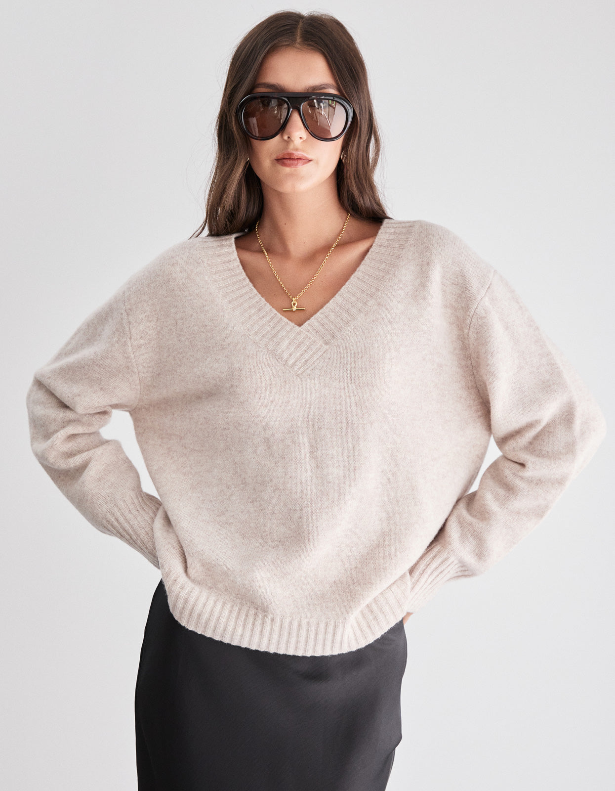 Eliza Knit Crew - Oat