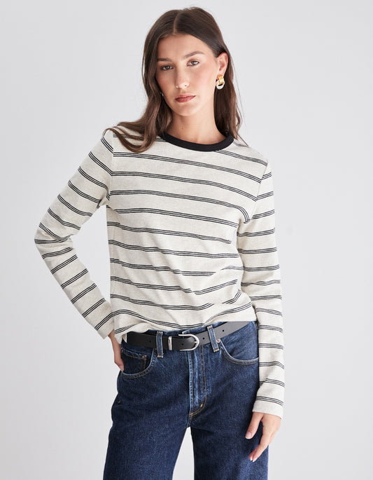Cohen L/S Tee - Oat Stripe