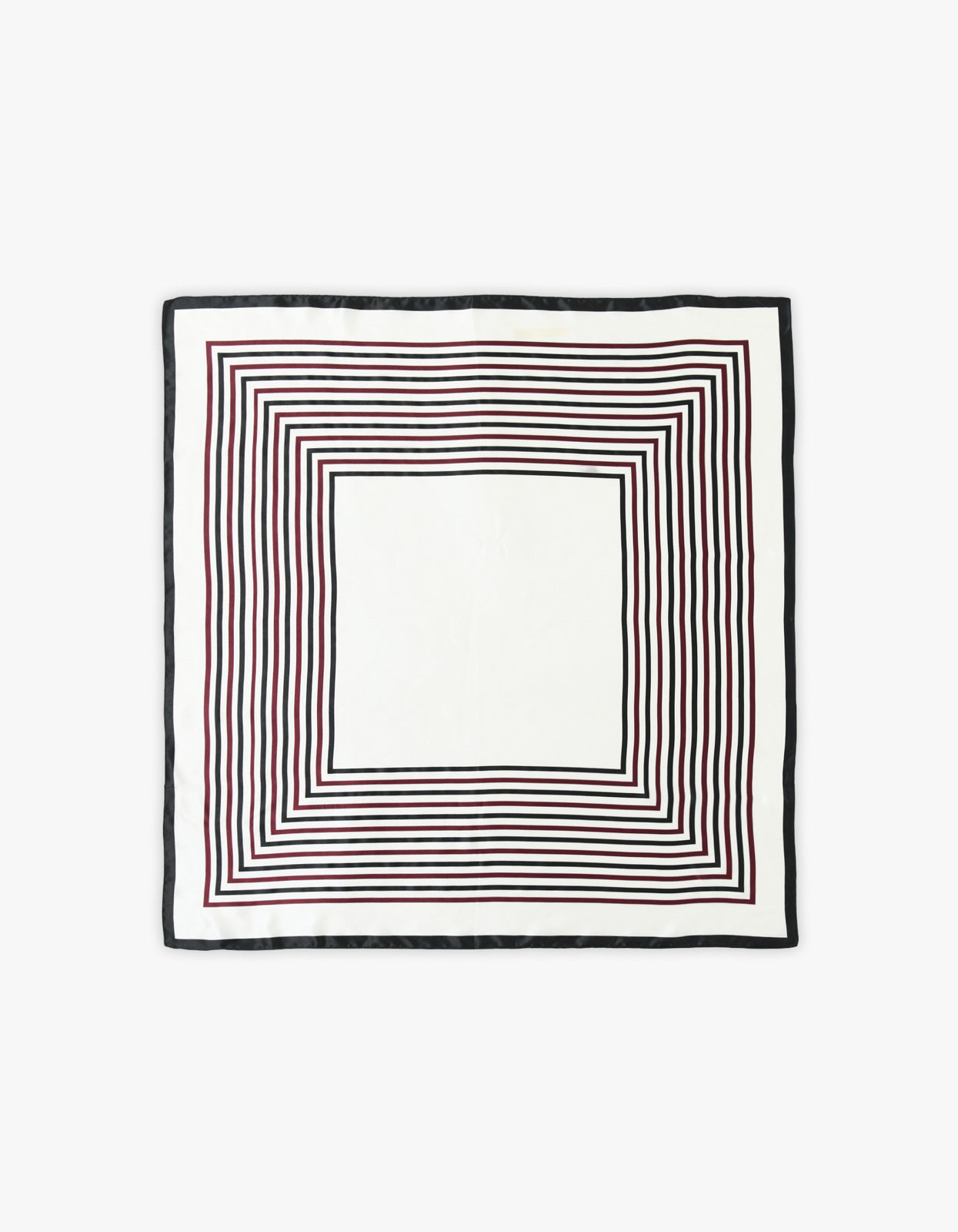 Stripe Silk Scarf - Ivory