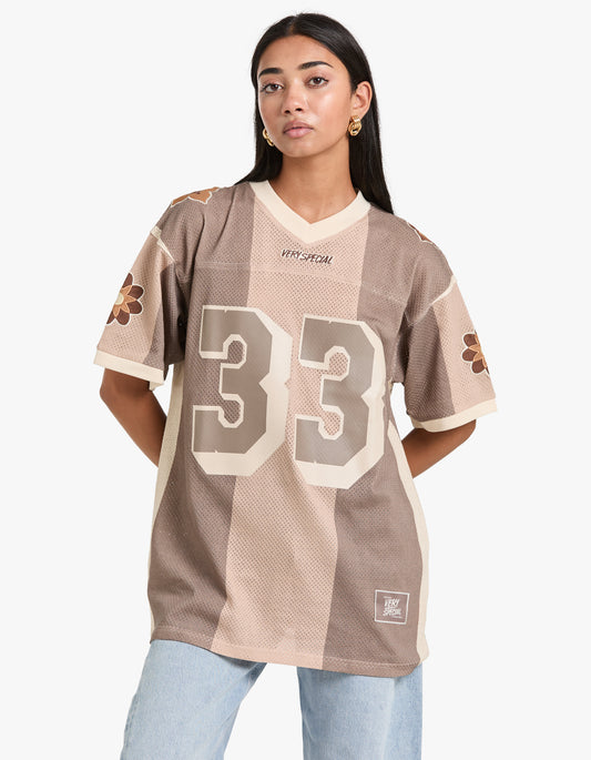 33 Motif Jersey Top - Dark Taupe