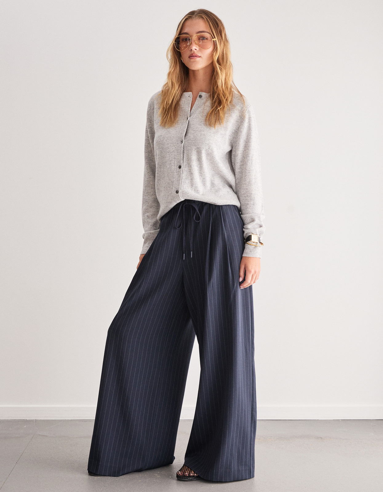Shelly Pant - Navy Stripe